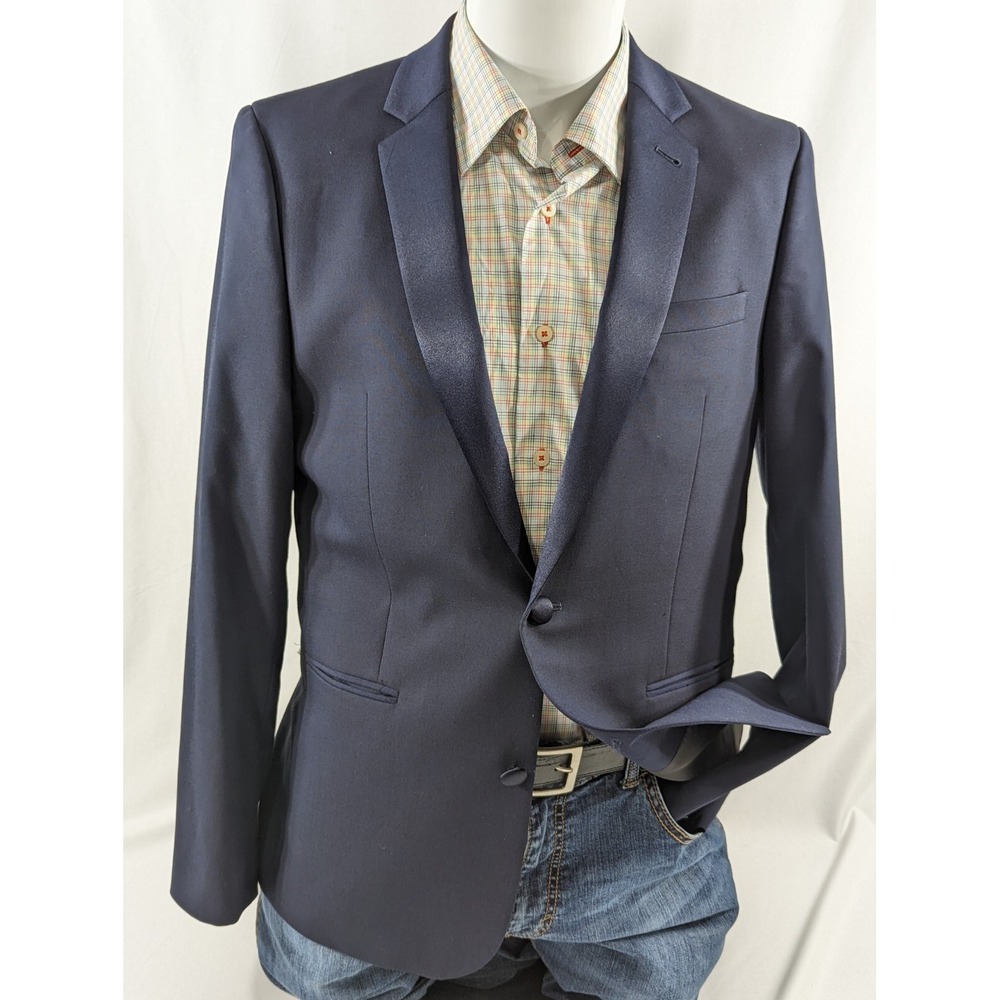 ASOS‎ Blazer Sports Jacket Coat Tuxedo Top Midnight Blue Dinner Jacket 40R Slim